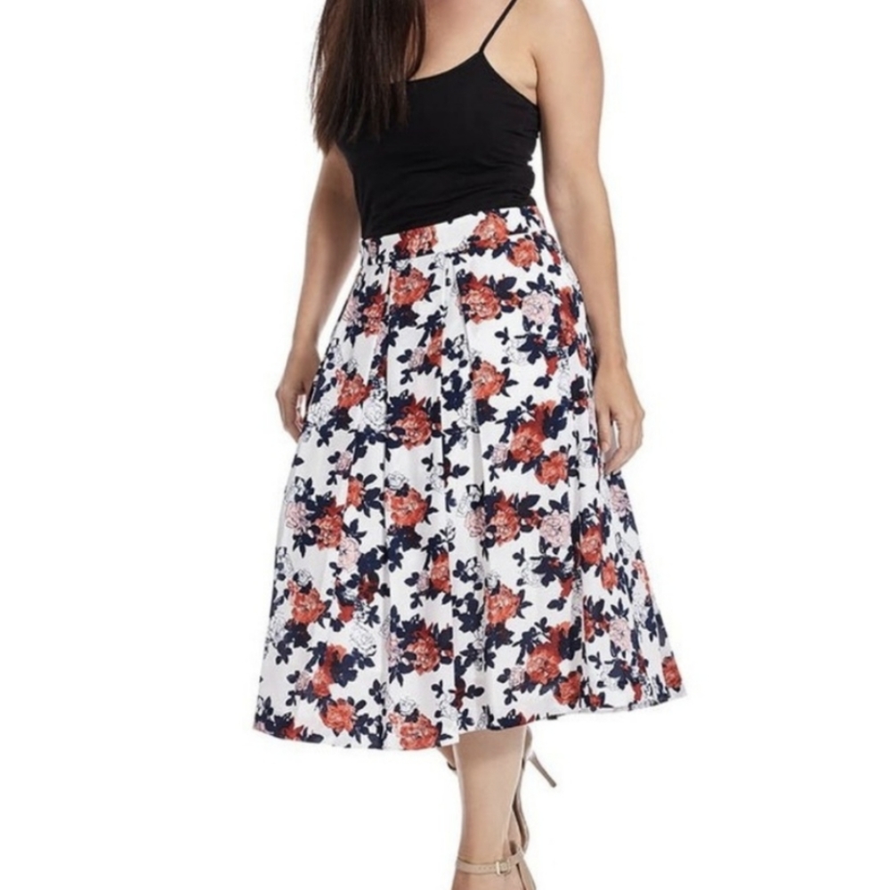 Tahari Floral Skirt size 16W